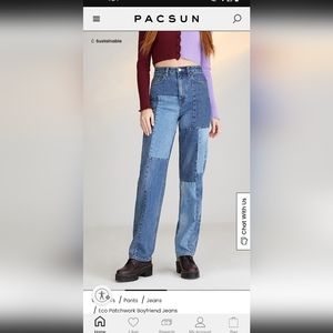Pacsun women's patchwork jeans